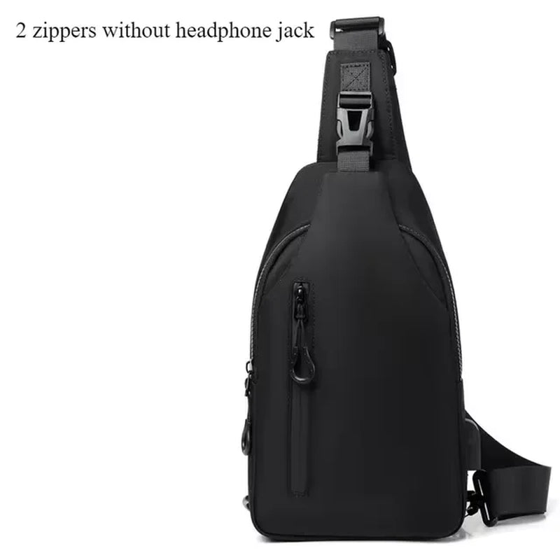 Men Multifunction anti Theft USB Shoulder Bag Man Crossbody Cross Body Travel Sling Chest Bags Pack Messenger Pack