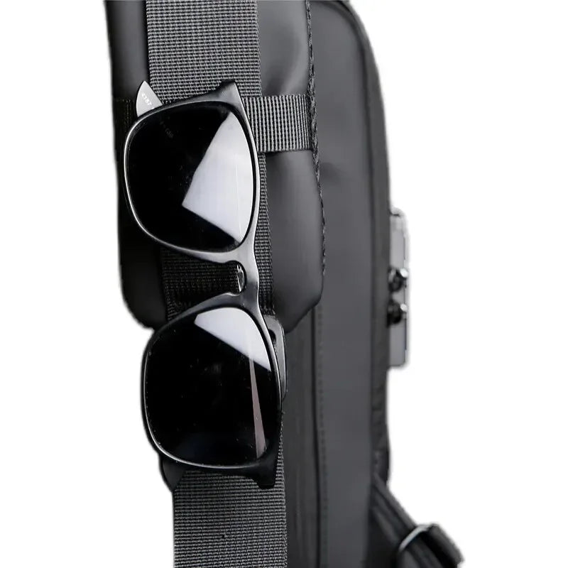 Men Multifunction anti Theft USB Shoulder Bag Man Crossbody Cross Body Travel Sling Chest Bags Pack Messenger Pack