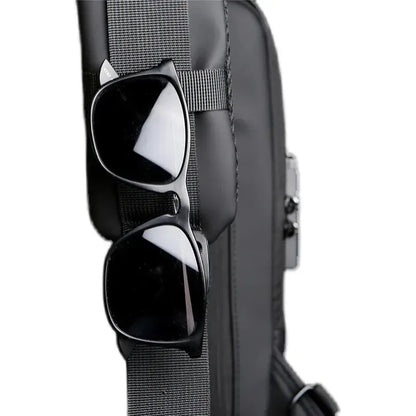 Men Multifunction anti Theft USB Shoulder Bag Man Crossbody Cross Body Travel Sling Chest Bags Pack Messenger Pack