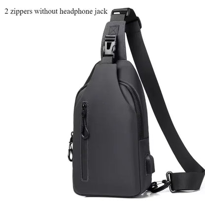 Men Multifunction anti Theft USB Shoulder Bag Man Crossbody Cross Body Travel Sling Chest Bags Pack Messenger Pack