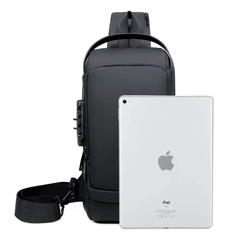 Men Multifunction anti Theft USB Shoulder Bag Man Crossbody Cross Body Travel Sling Chest Bags Pack Messenger Pack